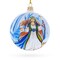 Delicate Fairy on Sparkling Glass Ball Christmas Ornament 4 Inches